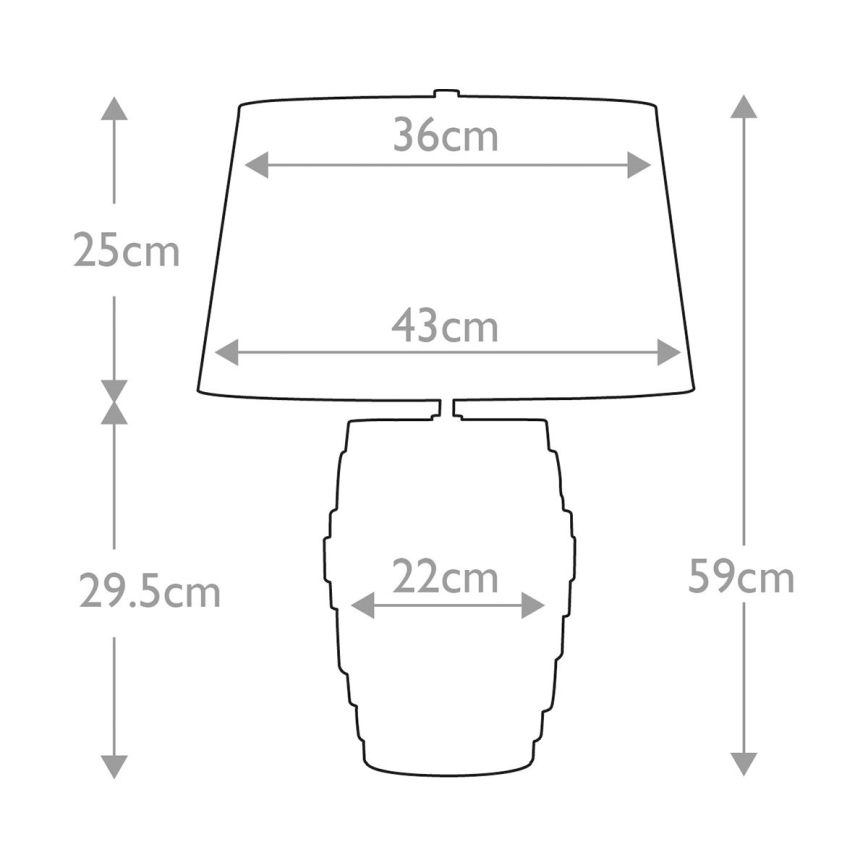 Elstead - Stolná lampa NEPTUNE 1xE27/60W/230V