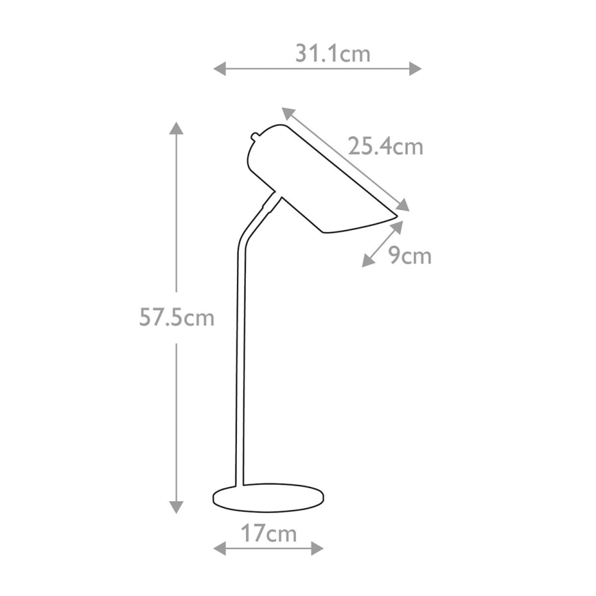 Elstead - Stolná lampa QUINTO 1xE27/8W/230V šedá