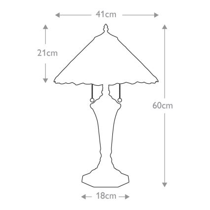 Elstead QZ-CAMBRIDGE-TL - Stolná lampa BELLE 2xE27/75W/230V