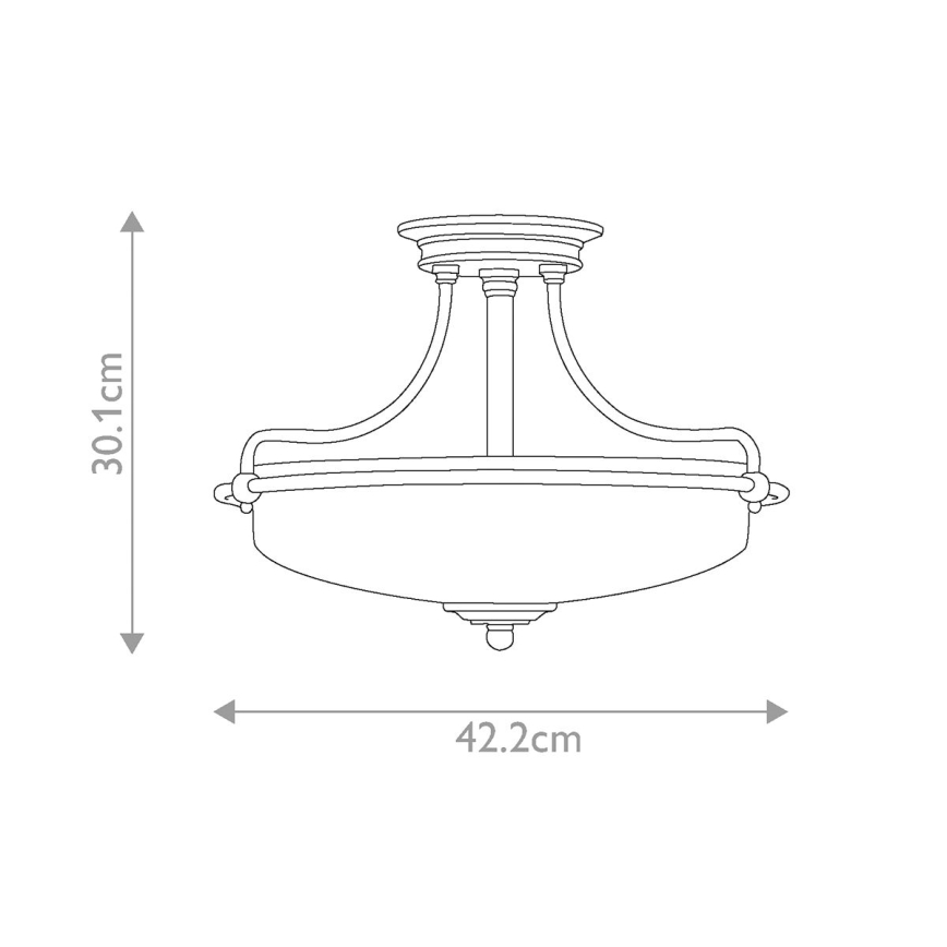 Elstead - Prisadený luster GRIFFIN 4xE27/100W/230V matný chróm