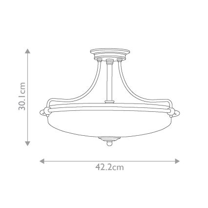 Elstead - Prisadený luster GRIFFIN 3xE27/100W/230V bronz