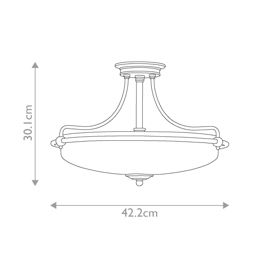 Elstead - Prisadený luster GRIFFIN 3xE27/100W/230V bronz