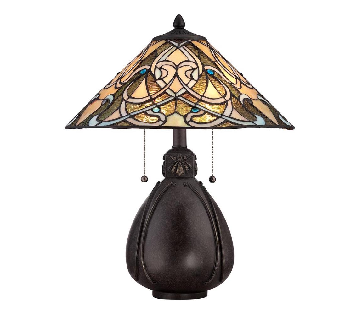 Elstead Elstead QZ-INDIA-TL - Stolná lampa INDIA 2xE27/75W/230V