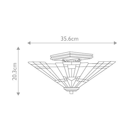 Elstead QZ-INGLENOOK-SF - Stropné svietidlo INGLENOOK 2xE27/60W/230V