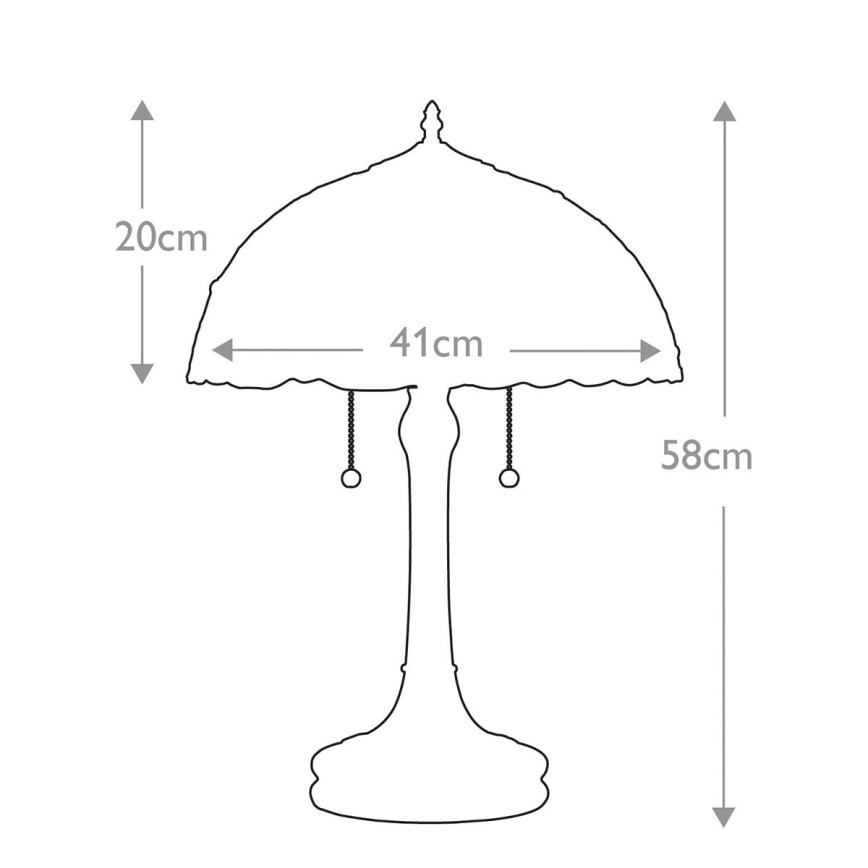 Elstead QZ-LARISSA-TL - Stolná lampa LARISSA 2xE27/60W/230V
