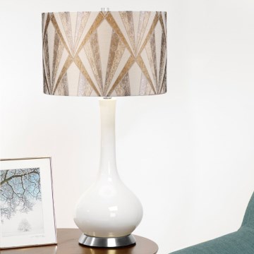 Elstead - Stolná lampa MILO 1xE27/60W/230V šedá/hnedá