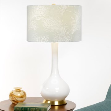 Elstead - Stolná lampa MILO 1xE27/60W/230V šedá