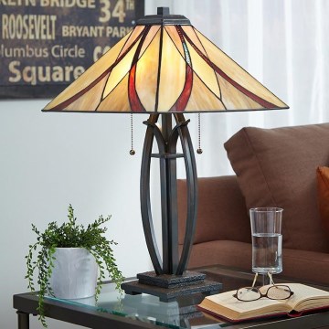 Elstead - Stolná lampa Tiffany ASHEVILLE 2xE27/60W/230V