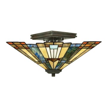 Elstead - Stropné svietidlo Tiffany INGLENOOK 2xE27/60W/230V