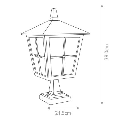 Elstead - Vonkajšia lampa CANTERBURY 1xE27/100W/230V IP43