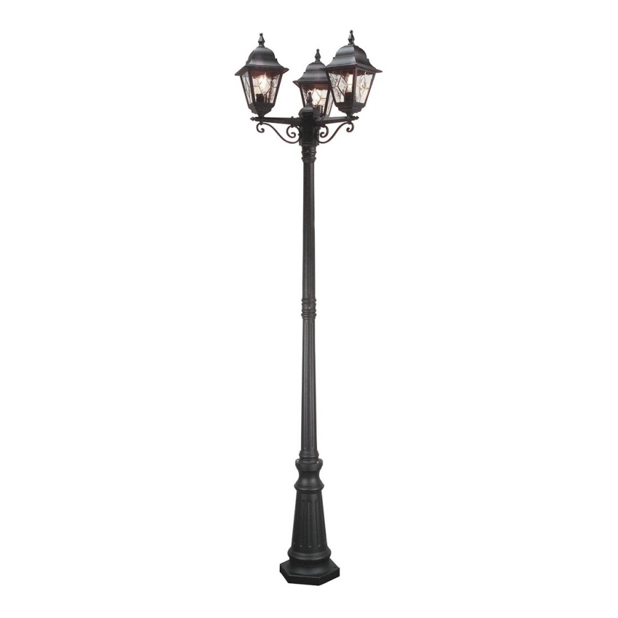 Elstead - Vonkajšia lampa NORFOLK 3xE27/100W/230V IP43 čierna