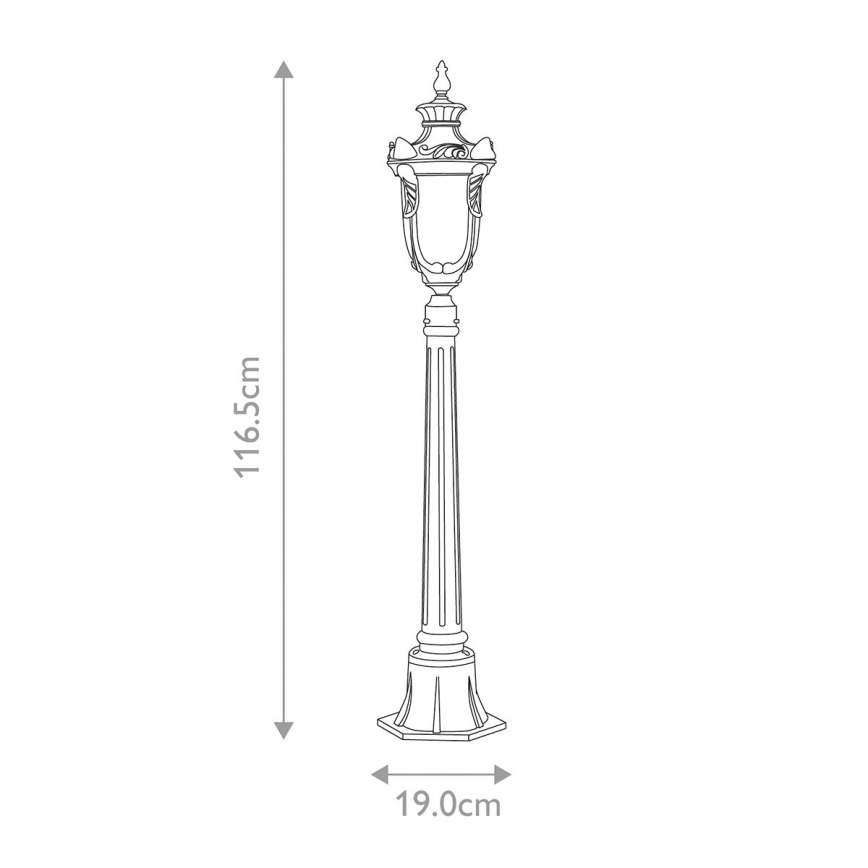 Elstead - Vonkajšia lampa PHILADELPHIA 1xE27/100W/230V IP44 čierna
