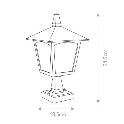 Elstead - Vonkajšia lampa YORK 1xE27/100W/230V IP43