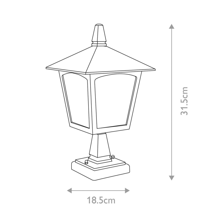 Elstead - Vonkajšia lampa YORK 1xE27/100W/230V IP43