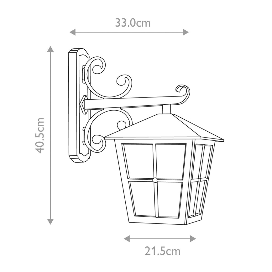 Elstead - Vonkajšie nástenné svietidlo CANTERBURY 1xE27/100W/230V IP43