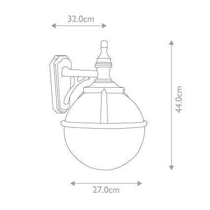Elstead - Vonkajšie nástenné svietidlo GLENBEIGH 1xE27/100W/230V IP44