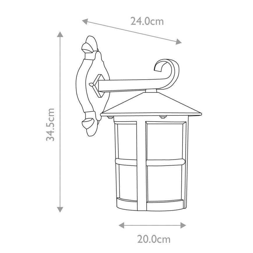 Elstead - Vonkajšie nástenné svietidlo HEREFORD 1xE27/100W/230V IP43
