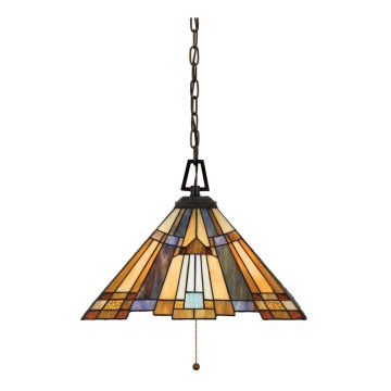 Elstead - Závesný luster na reťazi Tiffany INGLENOOK 3xE27/60W/230V