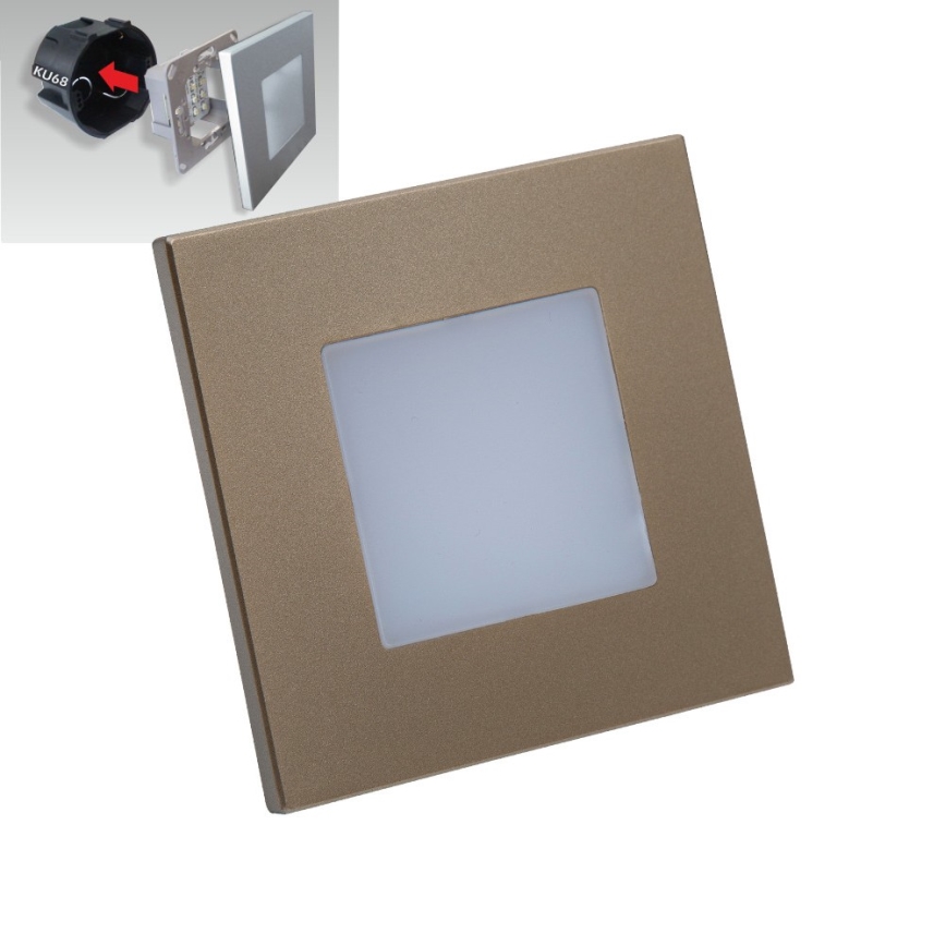 Emithor 48334 - LED Schodiskové svietidlo STEP LIGHT LED/1W/230V zlatá