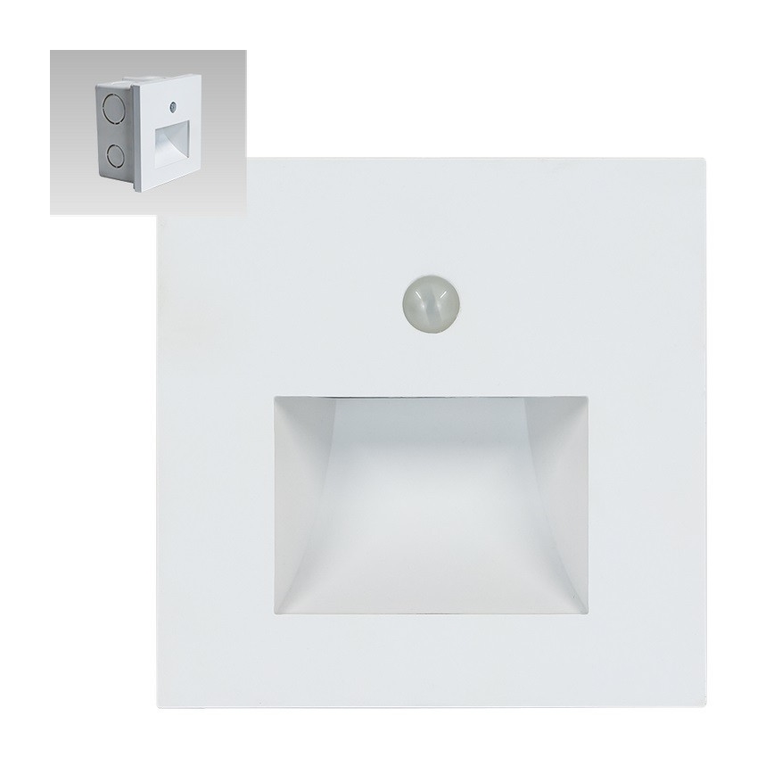 Emithor 70414 - LED Schodiskové svietidlo so senzorom SUNNY LED/1W/230V 4000K biela