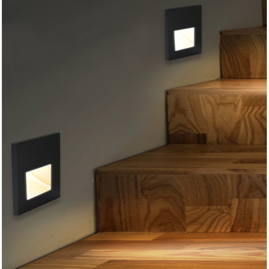Emithor 70419 - LED Schodiskové svietidlo SUNNY LED/1W/230V 4000K čierna