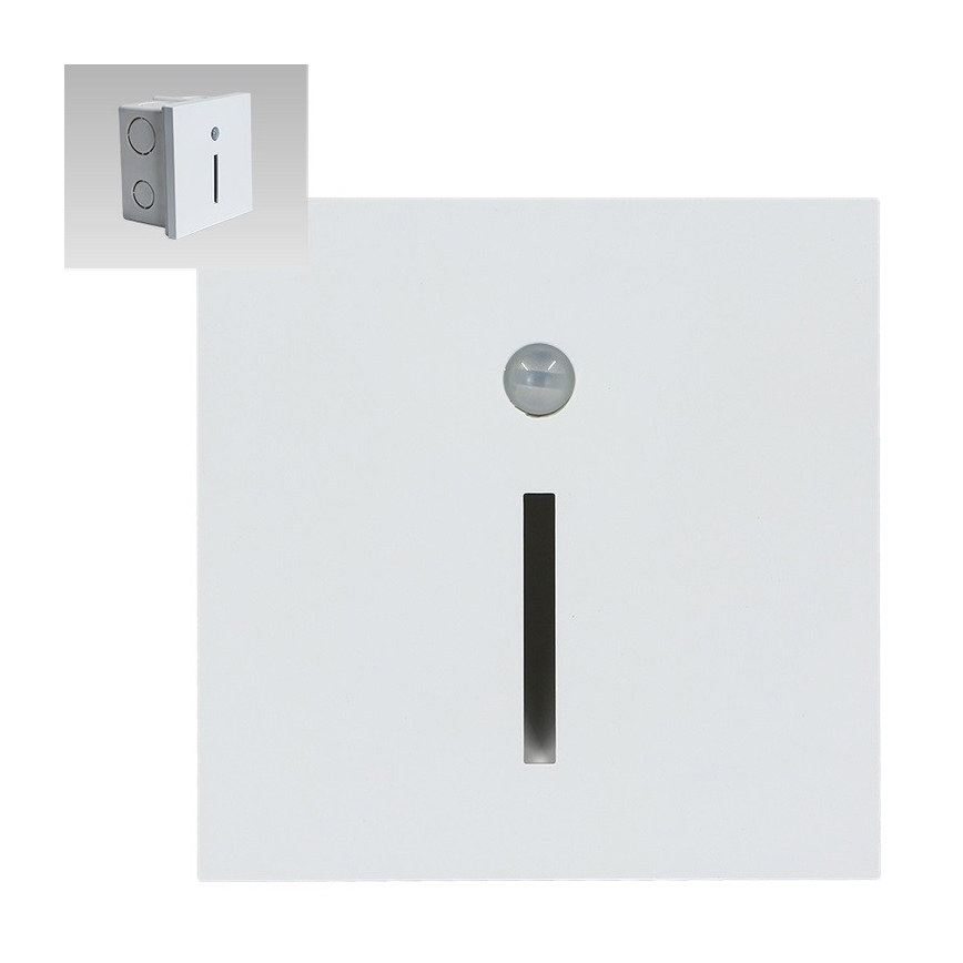 Emithor 70426 - LED Schodiskové svietidlo so senzorom LINE LED/1W/230V 4000K biela
