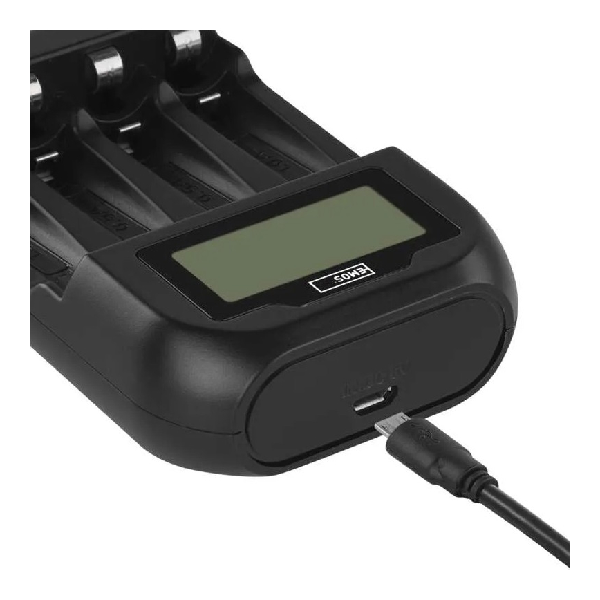 Nabíjačka batérií s LCD displejom 4xAA/AAA 5V
