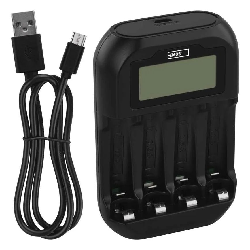 Nabíjačka batérií s LCD displejom 4xAA/AAA 5V