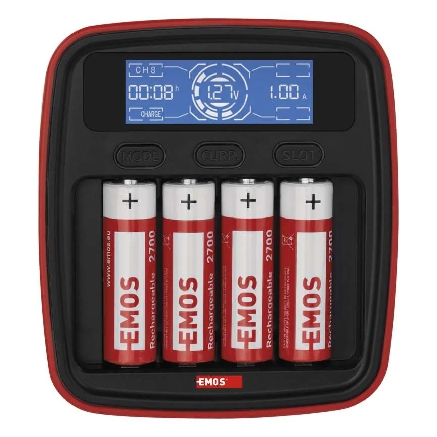 Nabíjačka batérií s LCD displejom 4xAA/AAA 5V