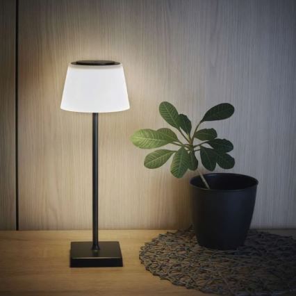 LED Stmievateľná nabíjecí lampa KATIE LED/4W/10V 1800mAh IP44 CRI 90 čierna