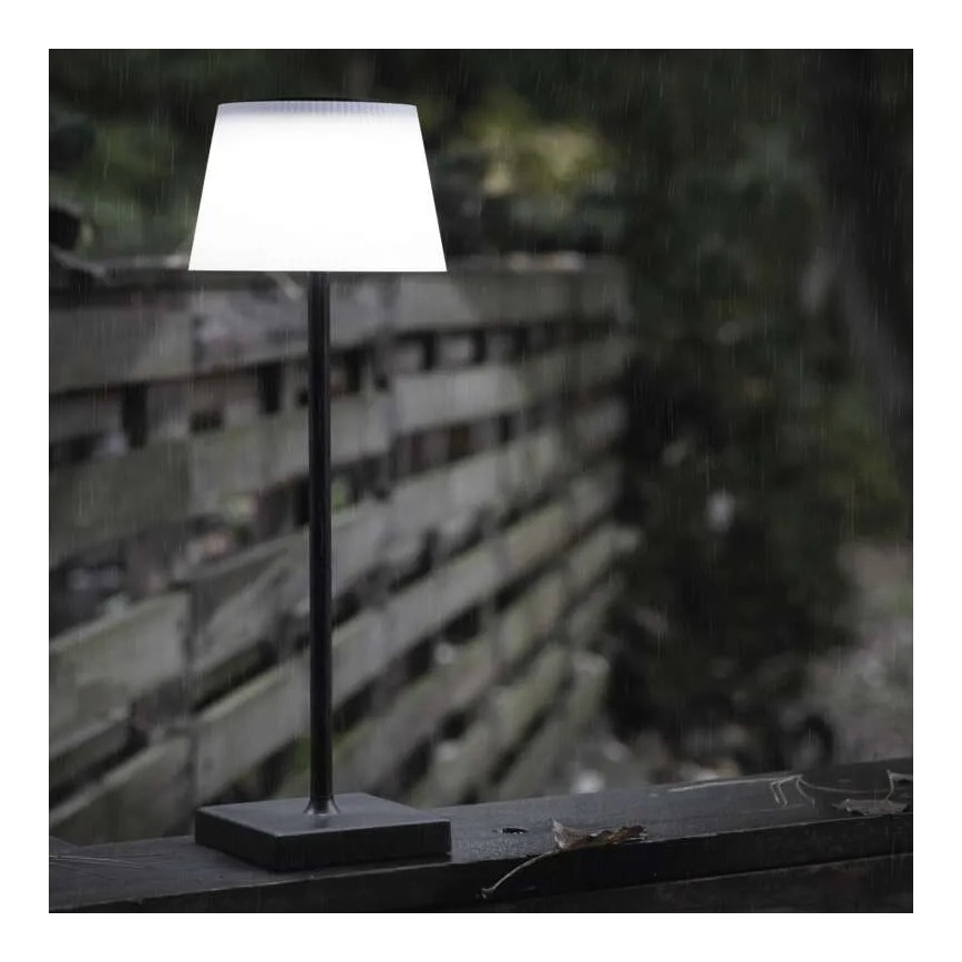 LED Stmievateľná nabíjecí lampa KATIE LED/4W/10V 1800mAh IP44 CRI 90 čierna