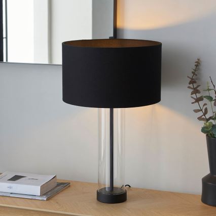 Endon 100440 - Stmievateľná stolová lampa LESSINA 1xE27/10W/230V čierna