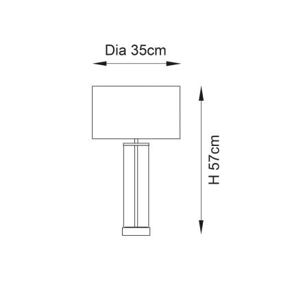 Endon 100440 - Stmievateľná stolová lampa LESSINA 1xE27/10W/230V čierna