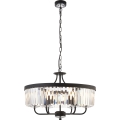 Endon 100711 - Luster na reťazi CHESTERFIELD 6xE14/6W/230V priemer 55 cm čierna