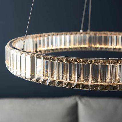 Endon 102255 - LED stmievateľný luster na lanku LAGUNA LED/36W/230V lesklý chróm