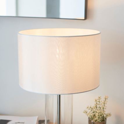Endon 102674 - Stmievateľná stolná lampa LESSINA 1xE27/10W/230V lesklý chróm/biela