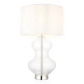 Endon 102676 - Stmievateľná stolová lampa KELDA 1xE27/10W/230V biela/matný chróm