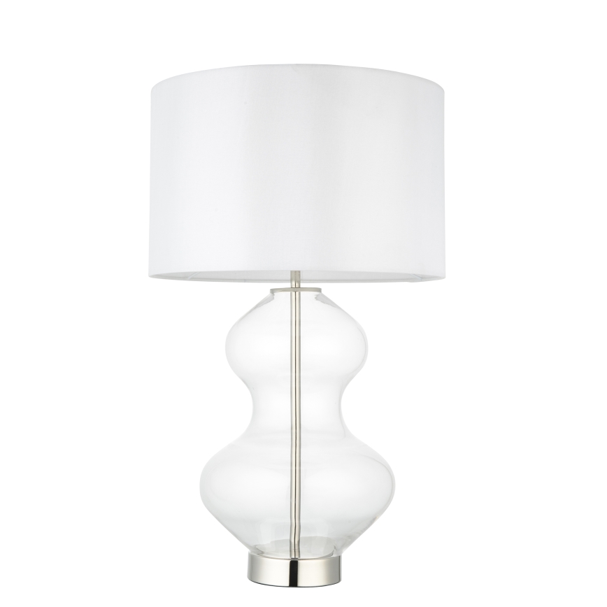 Endon 102676 - Stmievateľná stolová lampa KELDA 1xE27/10W/230V biela/matný chróm