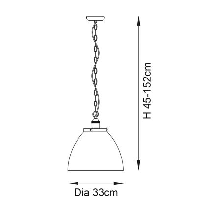 Endon 102926 - Luster na reťazi HANSEN 1xE27/10W/230V mosadz