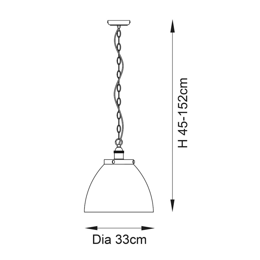 Endon 102926 - Luster na reťazi HANSEN 1xE27/10W/230V mosadz