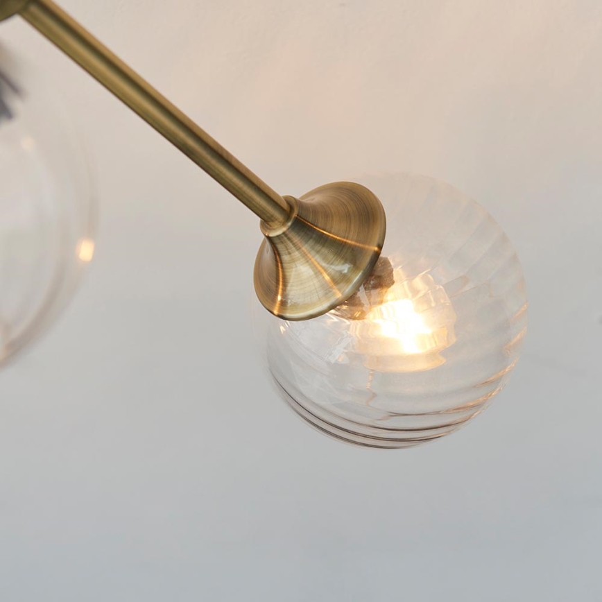 Endon 103171 - Luster na tyči ALLEGRA 6xE14/7W/230V mosadz/číra