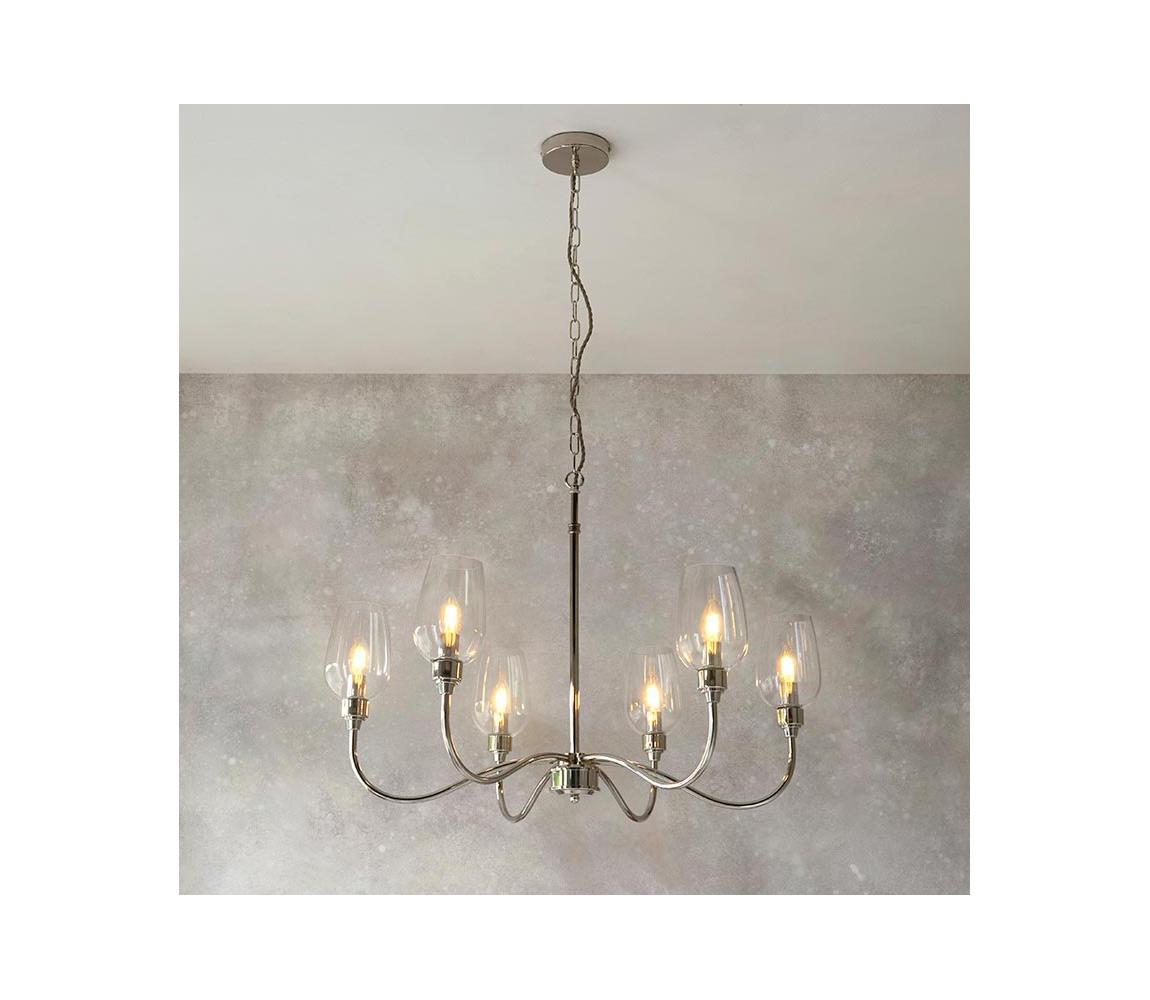 Endon 103315 - Luster na reťazi 6xE14/6W/230V lesklý chróm 103315