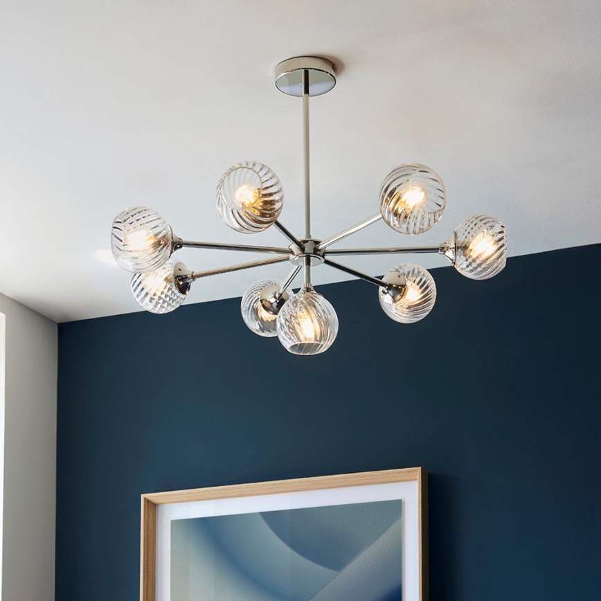 Endon 104051 - Lestenec na drogu ALLEGRA 8xE14/7W/230V sijajni krom