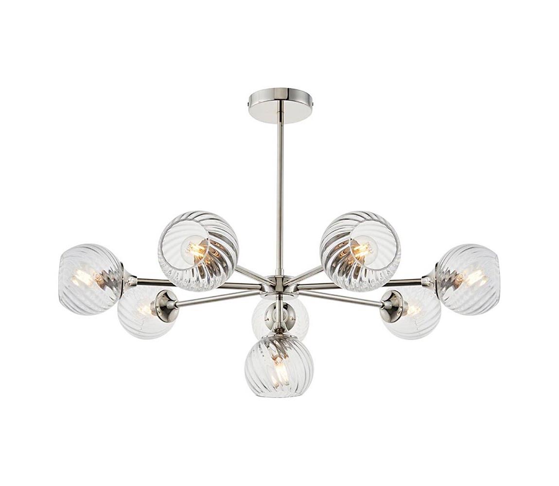 Endon 104051 - Luster na tyči ALLEGRA 8xE14/7W/230V lesklý chróm 104051