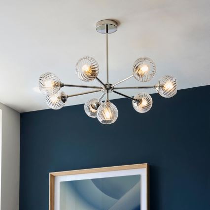 Endon 104051 - Luster na tyči ALLEGRA 8xE14/7W/230V lesklý chróm