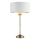 Endon 104054 - Stolná lampa HIGHCLERE 1xE14/7W/230V biela/mosadz pr. 25 cm