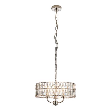 Endon 104466 - Luster na reťazi CLIFTON 3xE14/6W/230V lesklý chróm/číra pr. 38,5 cm