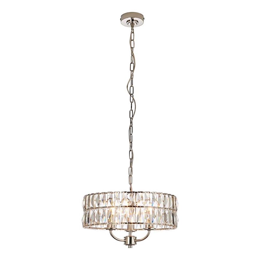 Endon 104466 - Luster na reťazi CLIFTON 3xE14/6W/230V lesklý chróm/číra pr. 38,5 cm