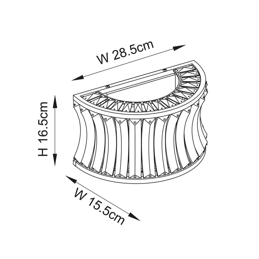 Endon 104529 - Nástenné svietidlo 2xE14/7W/230V lesklý chróm