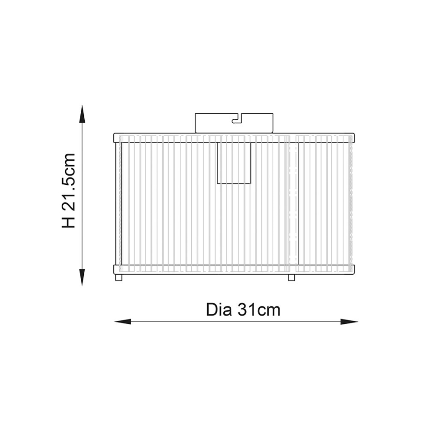Endon 106265 - Stropné svietidlo RIDGETON 1xE27/10W/230V mosadzné